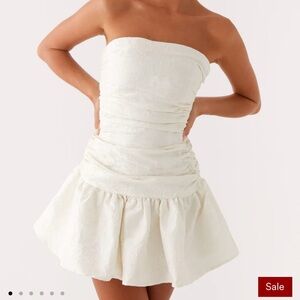 Peppermayo White Corset Back Mini Dress